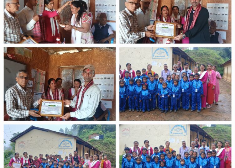 तल्लो ग्वादी विद्यालयका सबै विद्यार्थीलाई ट्र्याकसुट सहयोग